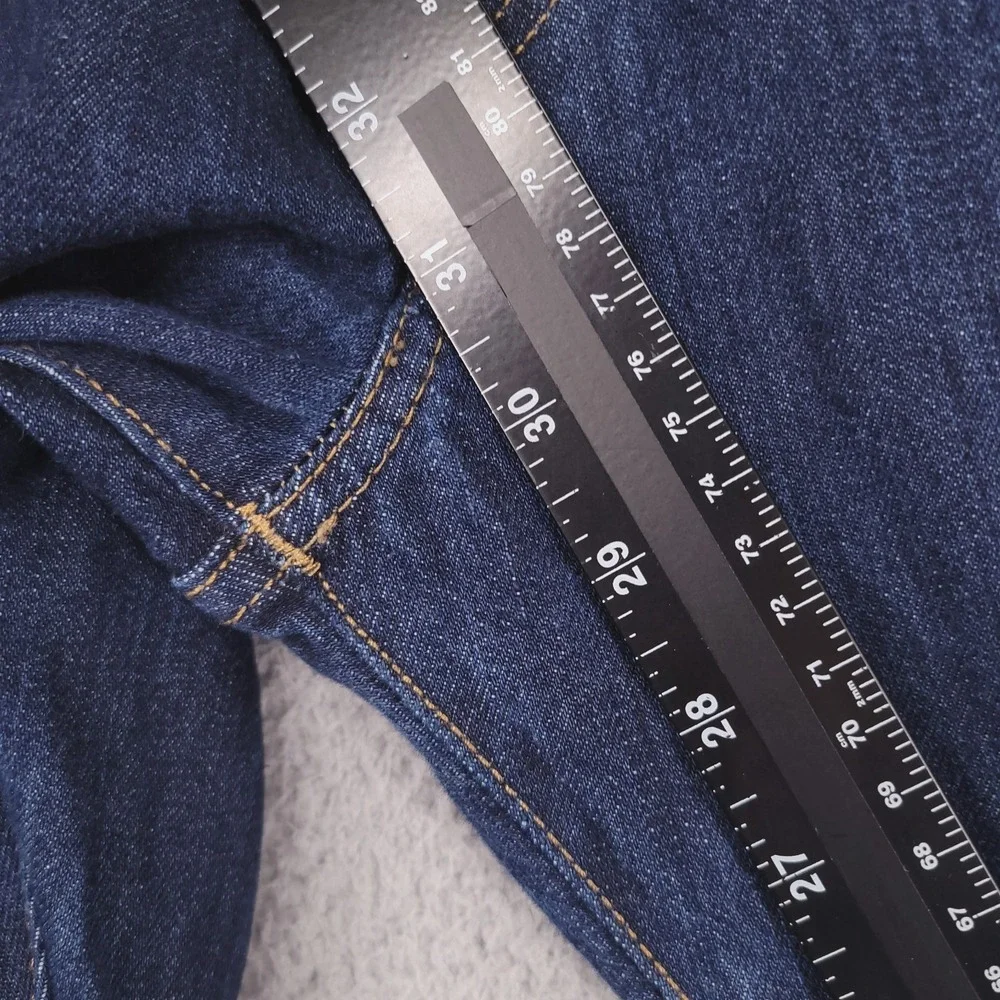 LEVIS 501 Jeans Mens Size 40x30 Classic Fit Straight Button Fly Dark Wash Denim